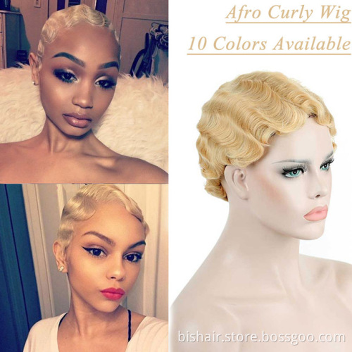 High Quality Wholesale Women'S Full Machine Made Wigs 100% Body Wave Human Hair Wigs Black Color